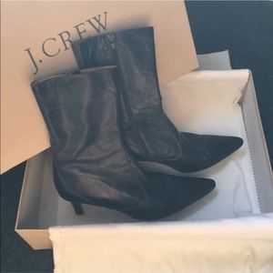 J Crew genuine Italian leather kitten heel boots